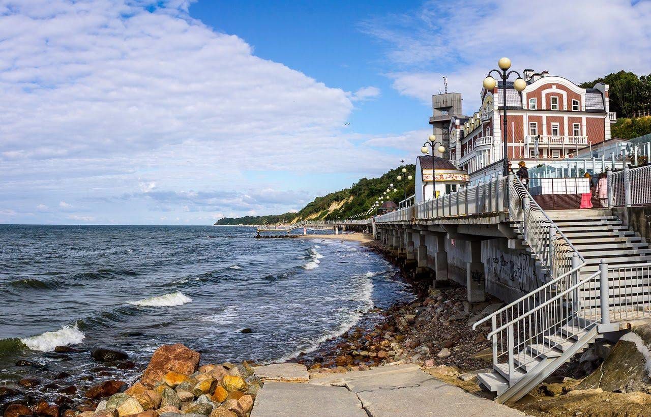 Il lungomare sul Baltico nella regione di Kaliningrad